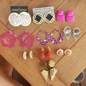Vintage Earrings Lot of 10